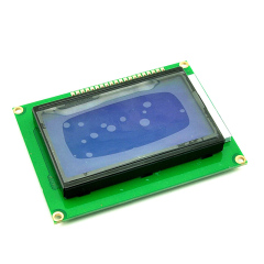 全元芯 3.3V LCD12864显示屏蓝屏带中文字库液晶屏带背光J12864