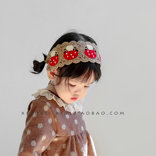 韩版手工编织婴儿发带帽，儿童绑带发饰女童，发箍小女孩头饰幼儿头带