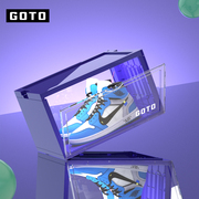 GOTO灯光声控亚克力鞋盒发光球鞋透明收纳盒AJ展示鞋架防尘脏鞋墙