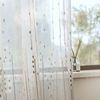 北欧现代简约白色点线雨滴刺绣窗纱麻纱客厅卧室飘窗窗纱窗帘定制