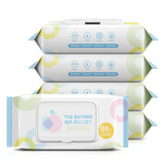 植护宝宝湿巾80抽/包带盖便携湿巾纸婴儿手口湿纸巾5包装家庭专用