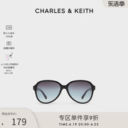 CHARLES&KEITH春夏墨镜CK3-11280480女士复古大框太阳眼镜