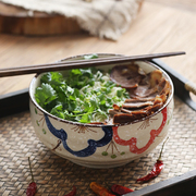 日式陶瓷面碗汤碗大号，单个拉面碗，ins高颜值7英寸泡面碗家用吃面碗