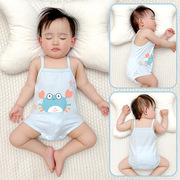 婴儿肚兜夏季薄纯棉宝宝护肚围小孩背心式连腿肚兜护肚子神器睡觉