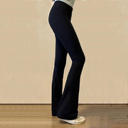 lulu同款瑜伽喇叭裤运动显瘦长裤，休闲微喇裤黑色，长裤外穿瑜伽裤