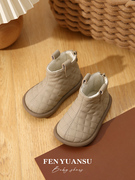 秋季高帮学步鞋软底靴子宝宝鞋子女童婴儿鞋小童1一3岁婴幼儿鞋子