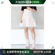日本直邮MERCURYDUO 女士透视格纹蕾丝高腰短裤裙 002420700101