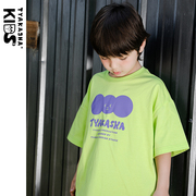 窗贴系列tyakashakids塔卡沙童装t恤儿童短袖t荧光绿短袖t恤