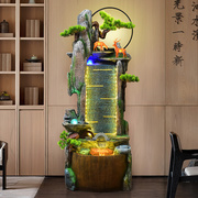 新中式茶室创意景观流水，循环水开业客厅沙发，落地摆件美学家居