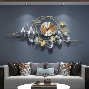 新中式创意钟表挂钟，客厅现代简约家用轻奢大气，挂表北欧艺术