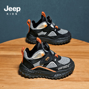 jeep加绒二棉鞋，2023冬季保暖儿童运动鞋皮面防水男童鞋女童鞋