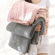 毛巾被夏季薄款纯棉单人，双人四层纱布被子大人，全棉柔软床单毛盖毯