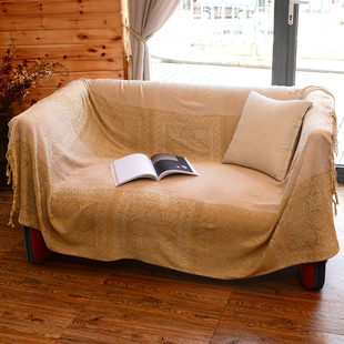 美式四季防滑全盖布艺时尚特色沙发巾垫纯色空调毯床盖巾披巾桌布