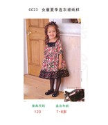 7-8岁女童宝宝连衣裙春秋，小淑女自制服装，打版裁剪cc23