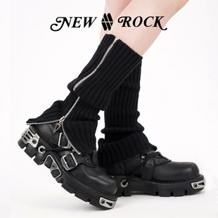newrock手工定制复古暗黑，朋克金属摇滚风，真皮低帮厚底鞋