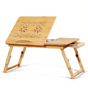 创意笔记本电脑桌床上小桌子，宿舍懒人学习桌简约实木，书桌写字桌子