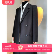 unimei春秋设计感气质中长款小西装外套女休闲韩版西服上衣