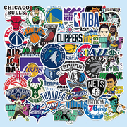 40张NBA球队队徽贴纸装饰摩托车旅行箱防水黏贴不干胶手帐贴画