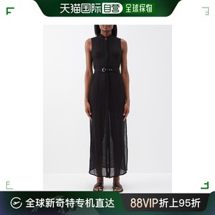 香港直邮LE KASHA 女士Licht 束带纱质-麻质连衣裙