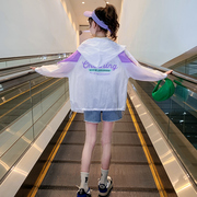 女童防晒衣服夏季防紫外线儿童，薄款2023透气中大童女孩空调衫