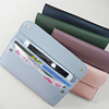 韩版荔枝纹薄款一折中长款零钱包，成人女士学生，钱夹卡包皮夹包盖式