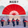 雪龙吟扇子舞蹈扇中国风表演幼儿园儿童双面红色金色八寸太极练功