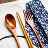 白糖杂货和风布袋餐具，日式木质环保，筷子勺子叉子收纳袋便携套装