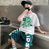男童套装帅气潮酷中大童短袖两件套7八10九12十几岁男孩夏季衣服9