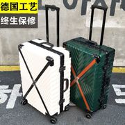 复古行李箱女学生男拉杆箱个性，韩版铝框密码箱皮箱小清新旅行箱包