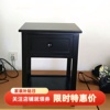 韩式简约现代实木床头柜简易40cm收纳床边柜经济型黑色边角柜整装