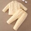 婴儿纯棉花棉袄棉裤套装，幼儿童装加厚棉服冬季内胆宝宝手工棉衣袄