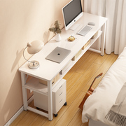 长条桌靠墙窄桌家用卧室化妆台书桌一体学习桌简易长方形办公桌子