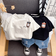 韩系男童夏季套装洋气1宝宝夏装短袖T恤两件套婴幼儿衣服小童装潮