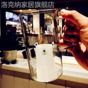 创意玻璃马克杯简约情侣玻璃杯大容量，清新办公杯可爱耐热开水杯子