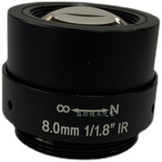 高清百万像素工业相机镜头固定光c圈8MM定焦摄像机镜头1/1.8 IR