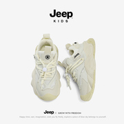 Jeep童鞋轻奢系列丨2024春季儿童运动鞋弹力扣网面透气男童鞋