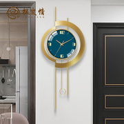 网红钟表挂钟客厅家用时尚，欧式简约现代北欧铁艺轻奢装饰艺术时钟
