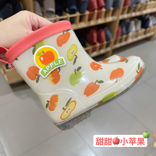 「断码」日本幼儿园宝宝雨鞋儿童雨靴男童女童套鞋胶鞋玩水