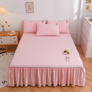 纯棉床裙式床罩单件，全防尘保护套1.5米1.8床单床垫全棉床笠防滑