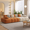 猫爪扶手科技布艺沙发组合现代简约北欧客厅小户型拼色猫抓布沙发