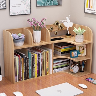 简易桌面书架办公室书桌上儿童，收纳置物架学生多层整理简约小书柜