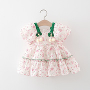 一岁女宝宝公主裙夏装0-1周婴幼儿，2韩版3小童，洋气连衣裙子4个5月6