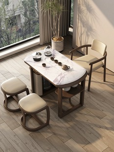 新中式阳台小茶桌实木，泡茶台禅意简约茶，桌椅组合家用喝茶桌
