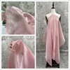 粉红色水晶亮光泽感欧根纱加密顺滑造型网纱布料礼服装设计面料
