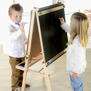 2023双面儿童画架可升降木质黑板白板写字版贝思德幼儿画画涂鸦板