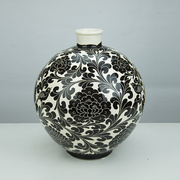 大家陶艺安氏磁州窑瓷器特色，花鸟陶瓷花瓶，摆件中式家居工艺品装饰