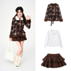 甜崽小鹿 原创「爱丽丝甜梦」 冬季套装含羊毛重工蛋糕短裙套装