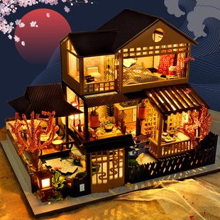 巧之匠diy小屋别墅樱庭，居日式古风小房子，建筑模型屋生日礼物女生