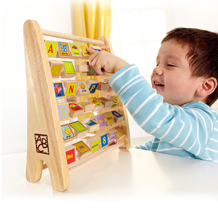hape字母珠算架3-6岁算盘儿童，玩具宝宝益智数字，多种图案学习早教