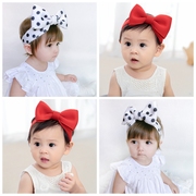 婴儿童可调节蝴蝶结发带公主，可爱红色白色，波点百天周岁女宝宝头饰